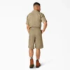 Pantalones cortos de trabajo de corte holgado y frente liso, 13″ Pantalones cortos de trabajo de corte holgado y frente liso, 13″