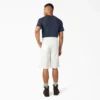 Pantalones cortos de trabajo de corte holgado y frente liso, 13″