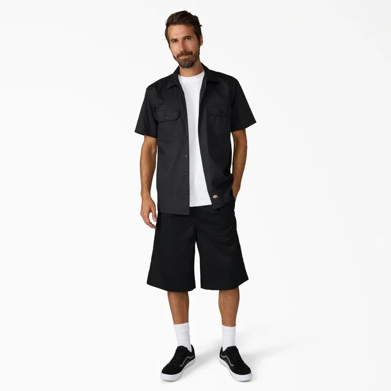 Pantalones cortos de trabajo de sarga de cáñamo, 13″ Pantalones cortos de trabajo de sarga de cáñamo, 13″