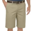 Pantalones cortos Dickies de color caqui de 10 pulgadas, corte regular y frente liso