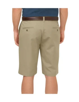 Pantalones cortos Dickies de color caqui de 10 pulgadas, corte regular y frente liso
