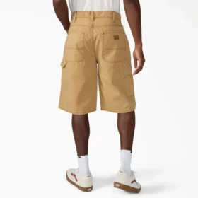 Pantalones cortos holgados de lona de carpintero desgastados, 13″