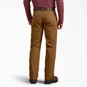Pantalones de algodón de pato de corte regular con Double Knee