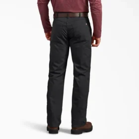 Pantalones de algodón de pato de corte regular con Double Knee