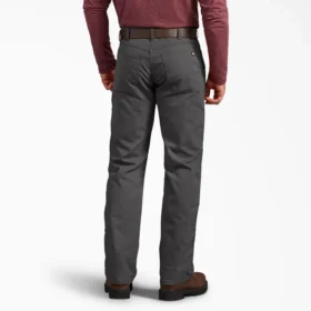 Pantalones de algodón de pato de corte regular con Double Knee