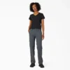 Pantalones de carpintero de corte holgado Flex con rayas de nogal americano para mujer