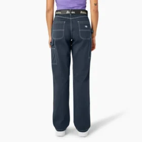 Pantalones de carpintero de corte holgado para mujer