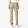 Pantalones de carpintero de corte recto ajustado con dobladillo enrollado para mujer