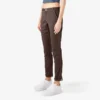 Pantalones de carpintero de corte recto ajustado con dobladillo enrollado para mujer