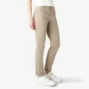 Pantalones de carpintero de corte recto ajustado con dobladillo enrollado para mujer