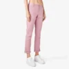 Pantalones de carpintero de corte recto ajustado con dobladillo enrollado para mujer
