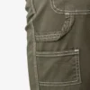 Pantalones de carpintero de corte recto ajustado con dobladillo enrollado para mujer