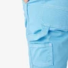 Pantalones de carpintero de corte recto ajustado con dobladillo enrollado para mujer