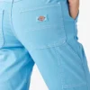 Pantalones de carpintero de corte recto ajustado con dobladillo enrollado para mujer