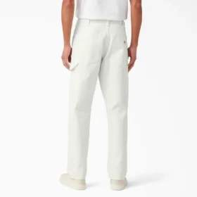 Pantalones de carpintero de lona de pato con lavado a la piedra y corte holgado