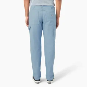 Pantalones de carpintero de lona de pato con lavado a la piedra y corte holgado