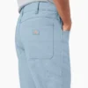 Pantalones de carpintero de lona de pato con lavado a la piedra y corte holgado