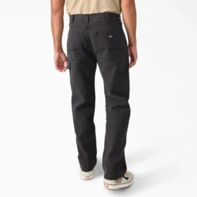 Pantalones de carpintero de lona desgastados