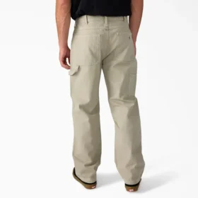 Pantalones de carpintero de lona desgastados