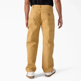 Pantalones de carpintero de lona desgastados