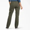Pantalones de carpintero de lona para mujer, corte holgado y elástico