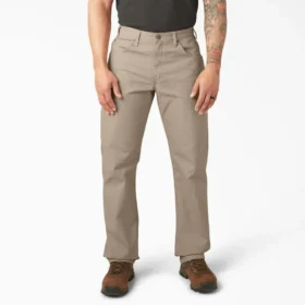 Pantalones de carpintero de lona pesada de corte holgado