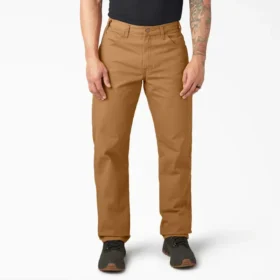 Pantalones de carpintero de lona pesada de corte holgado