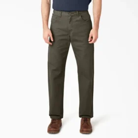 Pantalones de carpintero de lona pesada de corte holgado