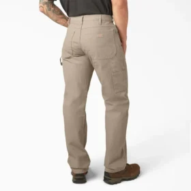 Pantalones de carpintero de lona pesada de corte holgado