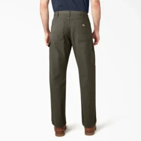 Pantalones de carpintero de lona pesada de corte holgado