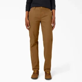 Pantalones de carpintero de mujer de corte recto holgado y elástico