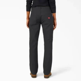 Pantalones de carpintero de mujer de corte recto holgado y elástico