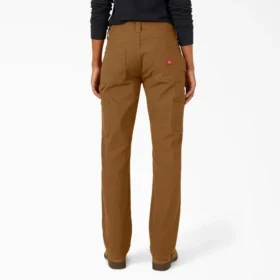 Pantalones de carpintero de mujer de corte recto holgado y elástico