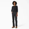 Pantalones de carpintero de mujer de corte recto holgado y elástico