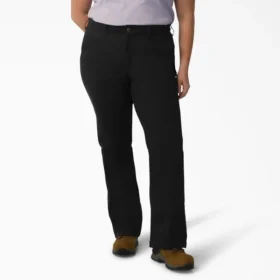 Pantalones de corte acampanado ajustado para mujer talla grande
