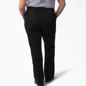 Pantalones de corte acampanado ajustado para mujer talla grande