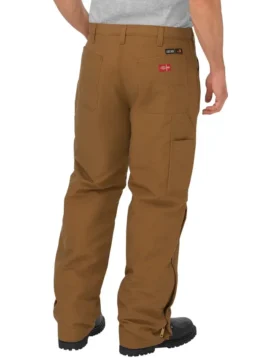 Pantalones de lona aislantes de corte recto y ajuste holgado, resistentes al fuego