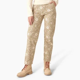 Pantalones de lona de algodón Ellis con estampado floral para mujer