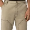Pantalones de lona de pato Double Knee, corte relajado y costuras en contraste Pantalones de lona de pato Double Knee, corte relajado y costuras en contraste