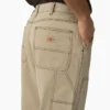 Pantalones de lona de pato Double Knee, corte relajado y costuras en contraste Pantalones de lona de pato Double Knee, corte relajado y costuras en contraste