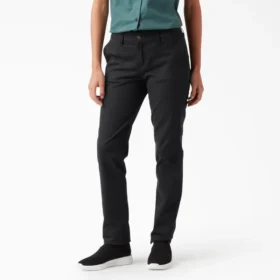 Pantalones de talle medio y pierna ajustada para mujer talla grande
