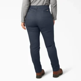 Pantalones de talle medio y pierna ajustada para mujer talla grande