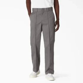 Pantalones de trabajo de corte regular y tinte único
