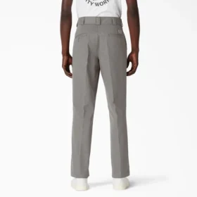 Pantalones de trabajo de corte regular y tinte único