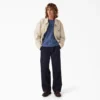Pantalones de trabajo de denim de espiga con ribete Pantalones de trabajo de denim de espiga con ribete
