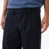 Pantalones de trabajo de denim de espiga con ribete Pantalones de trabajo de denim de espiga con ribete