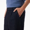 Pantalones de trabajo de denim de espiga con ribete Pantalones de trabajo de denim de espiga con ribete