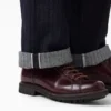 Pantalones de trabajo de denim de espiga con ribete Pantalones de trabajo de denim de espiga con ribete