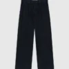Pantalones de trabajo de denim de espiga con ribete Pantalones de trabajo de denim de espiga con ribete