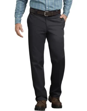Pantalones de trabajo de sarga de corte recto y ajuste regular